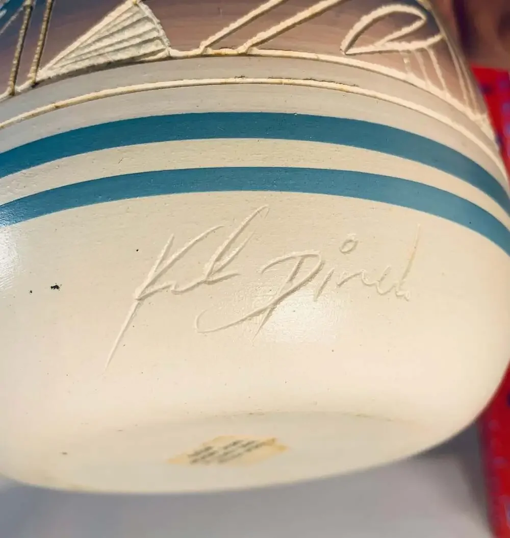 Navajo Pottery Pastel Signed